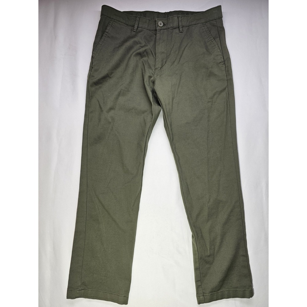 Copper & Oak Supply Co. Men's Chino Pants 33x30 Olive Green Stretch Cotton Blend